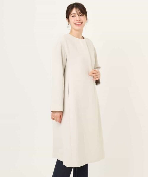 OFUON / オフオン その他アウター | ベーシックノーカラーコート/洗える/WEB限定 | 詳細22