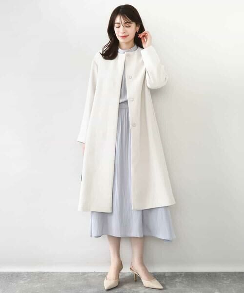 OFUON / オフオン その他アウター | ベーシックノーカラーコート/洗える/WEB限定 | 詳細6