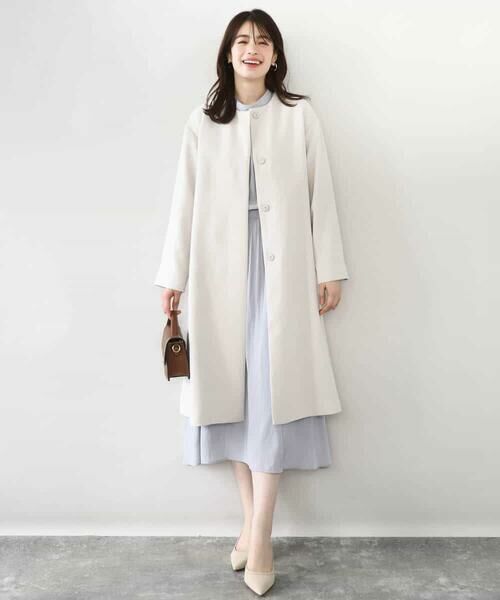OFUON / オフオン その他アウター | ベーシックノーカラーコート/洗える/WEB限定 | 詳細7