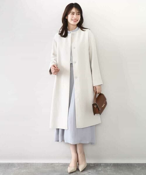 OFUON / オフオン その他アウター | ベーシックノーカラーコート/洗える/WEB限定 | 詳細8