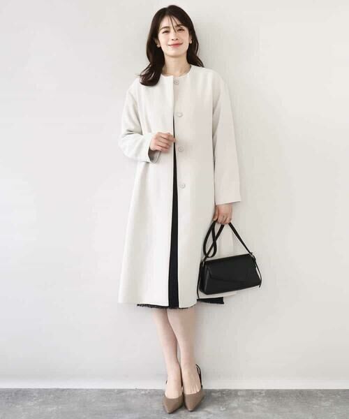 OFUON / オフオン その他アウター | ベーシックノーカラーコート/洗える/WEB限定 | 詳細9