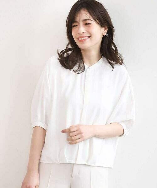 OFUON / オフオン シャツ・ブラウス | ドルマンスリーブジョーゼットブラウス/UVカット/接触冷感/洗濯機で洗える/WEB限定サイズあり | 詳細1