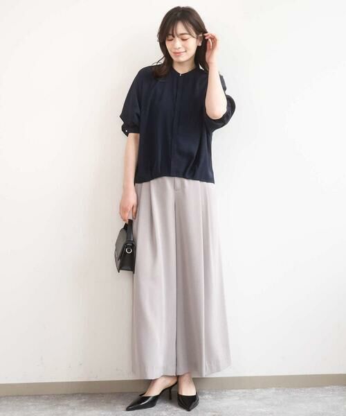 OFUON / オフオン シャツ・ブラウス | ドルマンスリーブジョーゼットブラウス/UVカット/接触冷感/洗濯機で洗える/WEB限定サイズあり | 詳細12