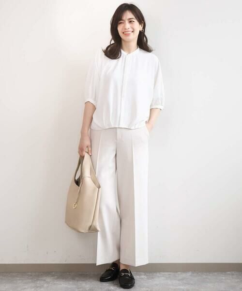 OFUON / オフオン シャツ・ブラウス | ドルマンスリーブジョーゼットブラウス/UVカット/接触冷感/洗濯機で洗える/WEB限定サイズあり | 詳細4