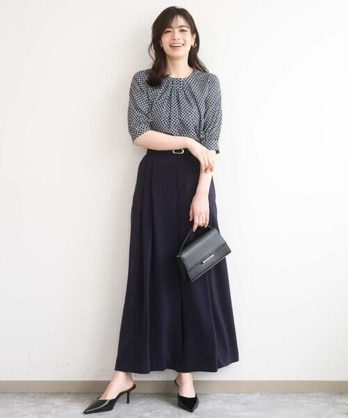 OFUON / オフオン シャツ・ブラウス | 2WAYチャーム付き格子柄ブラウス/洗濯機で洗える/WEB限定サイズあり/セットアップ可 | 詳細2