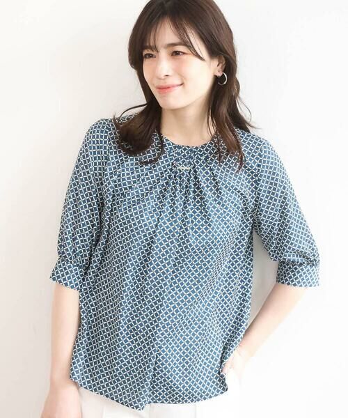 OFUON / オフオン シャツ・ブラウス | 2WAYチャーム付き格子柄ブラウス/洗濯機で洗える/WEB限定サイズあり/セットアップ可 | 詳細3