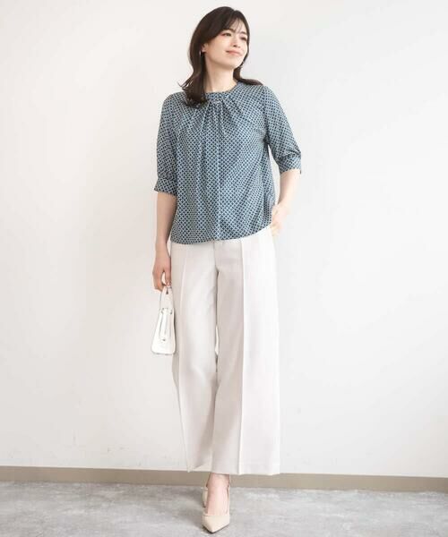 OFUON / オフオン シャツ・ブラウス | 2WAYチャーム付き格子柄ブラウス/洗濯機で洗える/WEB限定サイズあり/セットアップ可 | 詳細4