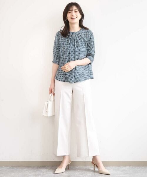 OFUON / オフオン シャツ・ブラウス | 2WAYチャーム付き格子柄ブラウス/洗濯機で洗える/WEB限定サイズあり/セットアップ可 | 詳細5