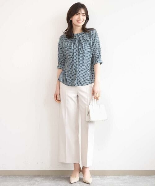 OFUON / オフオン シャツ・ブラウス | 2WAYチャーム付き格子柄ブラウス/洗濯機で洗える/WEB限定サイズあり/セットアップ可 | 詳細6