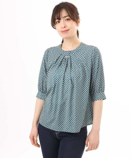 OFUON / オフオン シャツ・ブラウス | 2WAYチャーム付き格子柄ブラウス/洗濯機で洗える/WEB限定サイズあり/セットアップ可 | 詳細7