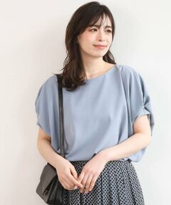 OFUON / オフオン シャツ・ブラウス | ストレッチパール調タックブラウス/UVカット/接触冷感/洗濯機で洗える/WEB限定サイズあり