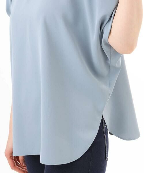 OFUON / オフオン シャツ・ブラウス | ストレッチパール調タックブラウス/UVカット/接触冷感/洗濯機で洗える/WEB限定サイズあり | 詳細20
