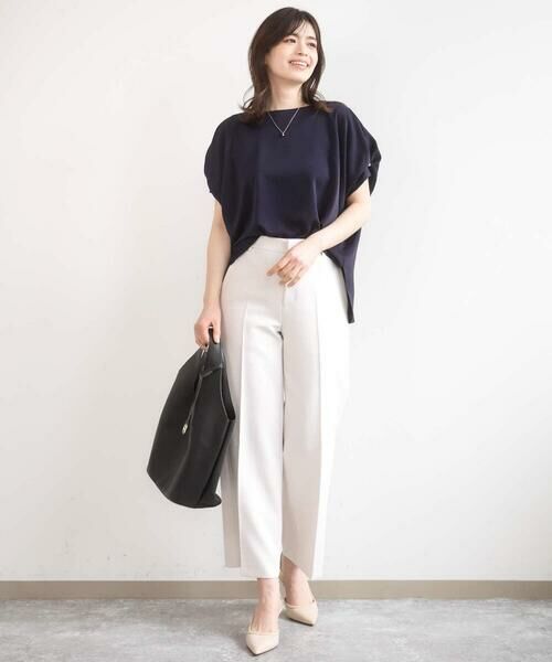 OFUON / オフオン シャツ・ブラウス | ストレッチパール調タックブラウス/UVカット/接触冷感/洗濯機で洗える/WEB限定サイズあり | 詳細8