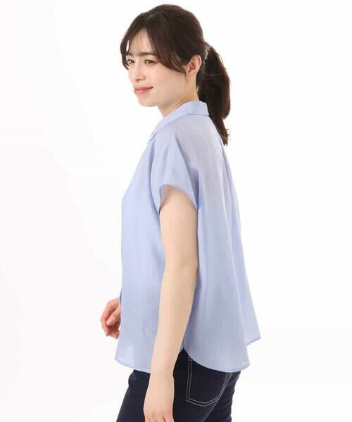 OFUON / オフオン シャツ・ブラウス | メタル釦シアーフレンチスリーブブラウス/接触冷感/洗える/WEB限定サイズあり | 詳細17