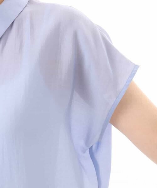 OFUON / オフオン シャツ・ブラウス | メタル釦シアーフレンチスリーブブラウス/接触冷感/洗える/WEB限定サイズあり | 詳細21