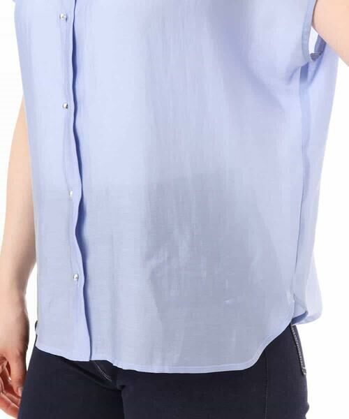OFUON / オフオン シャツ・ブラウス | メタル釦シアーフレンチスリーブブラウス/接触冷感/洗える/WEB限定サイズあり | 詳細22