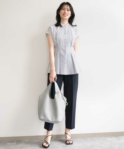 OFUON / オフオン シャツ・ブラウス | ストライプローンブラウス/接触冷感/通気性/透湿性/WEB限定サイズあり | 詳細12