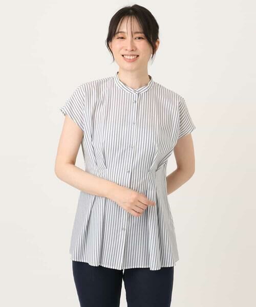 OFUON / オフオン シャツ・ブラウス | ストライプローンブラウス/接触冷感/通気性/透湿性/WEB限定サイズあり | 詳細13