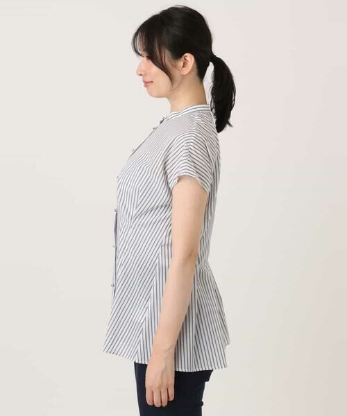 OFUON / オフオン シャツ・ブラウス | ストライプローンブラウス/接触冷感/通気性/透湿性/WEB限定サイズあり | 詳細14