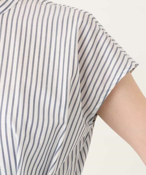 OFUON / オフオン シャツ・ブラウス | ストライプローンブラウス/接触冷感/通気性/透湿性/WEB限定サイズあり | 詳細17