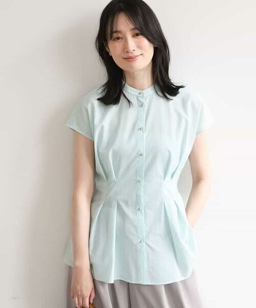 OFUON / オフオン シャツ・ブラウス | ストライプローンブラウス/接触冷感/通気性/透湿性/WEB限定サイズあり | 詳細6