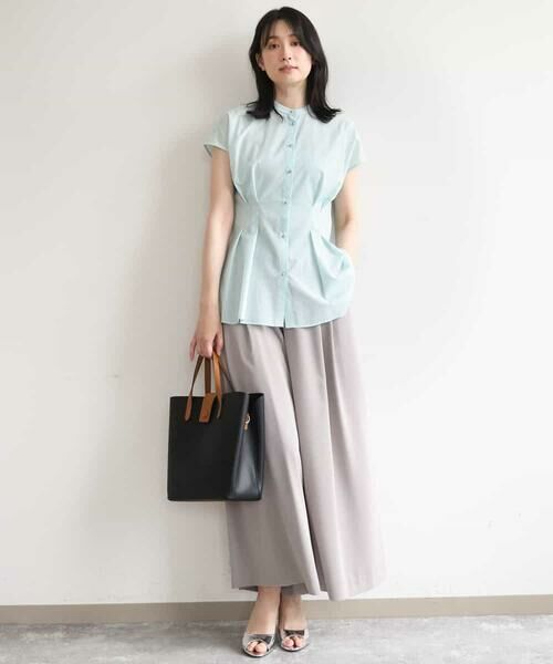 OFUON / オフオン シャツ・ブラウス | ストライプローンブラウス/接触冷感/通気性/透湿性/WEB限定サイズあり | 詳細8