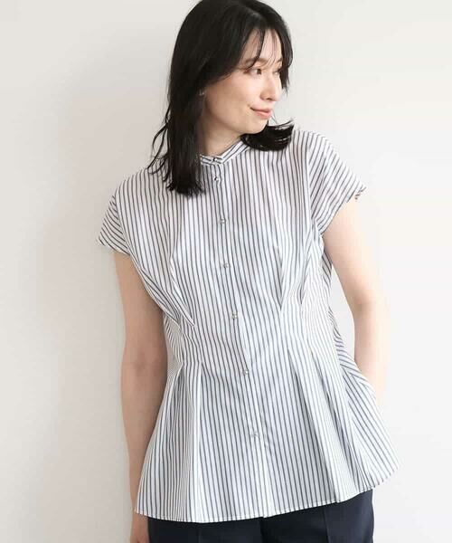 OFUON / オフオン シャツ・ブラウス | ストライプローンブラウス/接触冷感/通気性/透湿性/WEB限定サイズあり | 詳細9