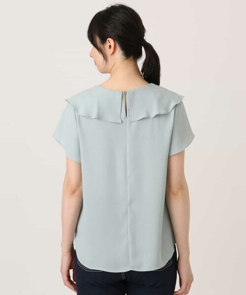 OFUON / オフオン シャツ・ブラウス | フロントフリルVネックブラウス/UVカット/接触冷感/速乾性/洗濯機で洗える/WEB限定サイズあり | 詳細15