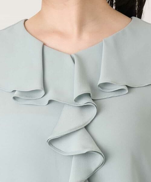 OFUON / オフオン シャツ・ブラウス | フロントフリルVネックブラウス/UVカット/接触冷感/速乾性/洗濯機で洗える/WEB限定サイズあり | 詳細17
