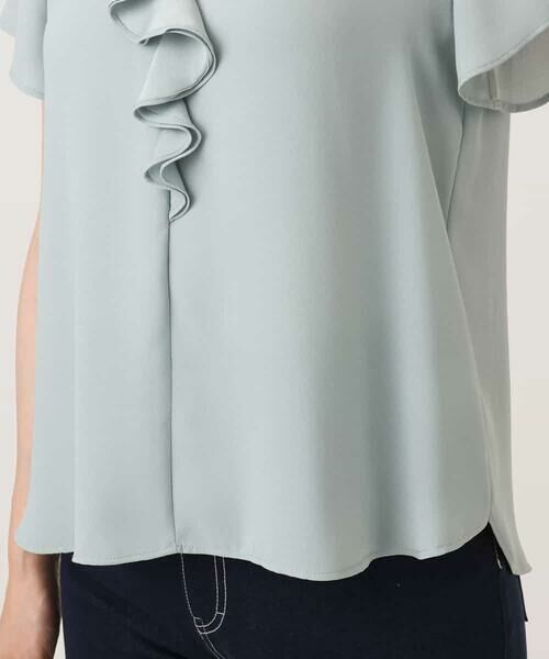 OFUON / オフオン シャツ・ブラウス | フロントフリルVネックブラウス/UVカット/接触冷感/速乾性/洗濯機で洗える/WEB限定サイズあり | 詳細18