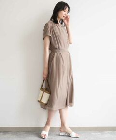 OFUON / オフオン ロング・マキシ丈ワンピース | キーネックシアーワンピース/洗濯機で洗える/WEB限定サイズあり