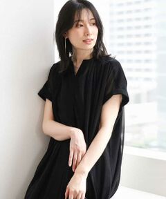 OFUON / オフオン ロング・マキシ丈ワンピース | キーネックシアーワンピース/洗濯機で洗える/WEB限定サイズあり