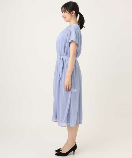 OFUON / オフオン ロング・マキシ丈ワンピース | キーネックシアーワンピース/洗濯機で洗える/WEB限定サイズあり | 詳細16