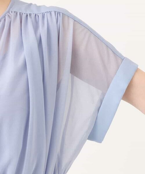 OFUON / オフオン ロング・マキシ丈ワンピース | キーネックシアーワンピース/洗濯機で洗える/WEB限定サイズあり | 詳細21