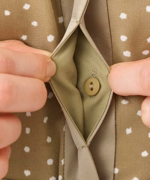 OFUON / オフオン ロング・マキシ丈ワンピース | ドット柄ウエストタックワンピース/洗濯機で洗える/WEB限定サイズあり | 詳細12