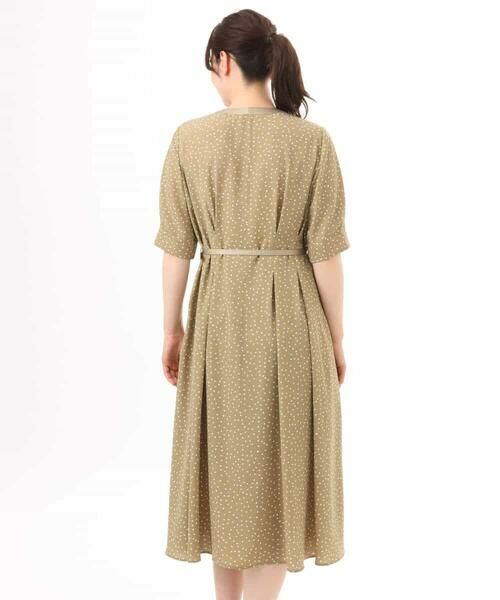 OFUON / オフオン ロング・マキシ丈ワンピース | ドット柄ウエストタックワンピース/洗濯機で洗える/WEB限定サイズあり | 詳細8