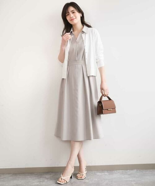 OFUON / オフオン ロング・マキシ丈ワンピース | 六分袖スキッパーワンピース/UVカット/洗濯機で洗える/WEB限定サイズあり | 詳細12