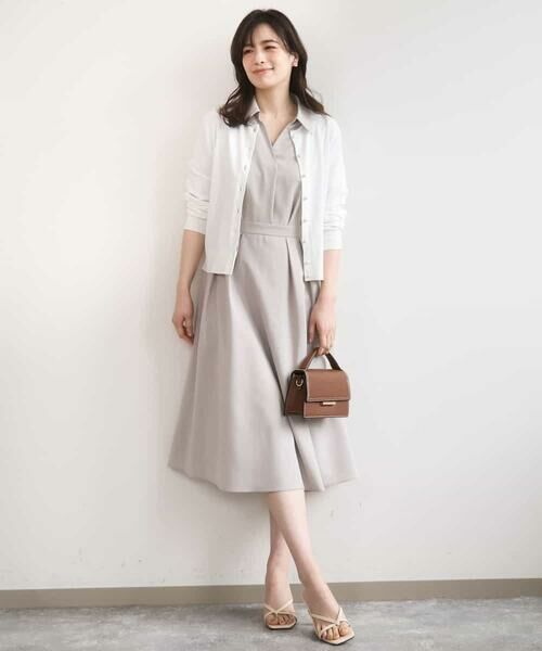 OFUON / オフオン ロング・マキシ丈ワンピース | 六分袖スキッパーワンピース/UVカット/洗濯機で洗える/WEB限定サイズあり | 詳細14