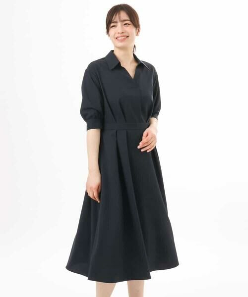 OFUON / オフオン ロング・マキシ丈ワンピース | 六分袖スキッパーワンピース/UVカット/洗濯機で洗える/WEB限定サイズあり | 詳細25