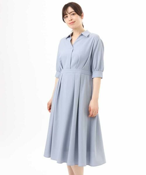 OFUON / オフオン ロング・マキシ丈ワンピース | 六分袖スキッパーワンピース/UVカット/洗濯機で洗える/WEB限定サイズあり | 詳細27