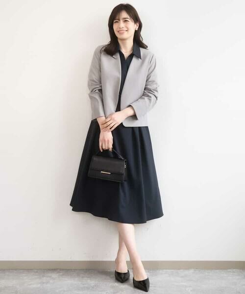 OFUON / オフオン ロング・マキシ丈ワンピース | 六分袖スキッパーワンピース/UVカット/洗濯機で洗える/WEB限定サイズあり | 詳細3