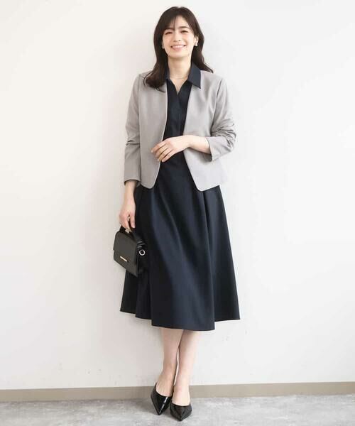 OFUON / オフオン ロング・マキシ丈ワンピース | 六分袖スキッパーワンピース/UVカット/洗濯機で洗える/WEB限定サイズあり | 詳細4