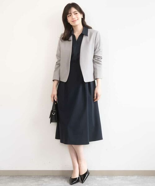 OFUON / オフオン ロング・マキシ丈ワンピース | 六分袖スキッパーワンピース/UVカット/洗濯機で洗える/WEB限定サイズあり | 詳細6