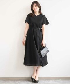 OFUON / オフオン ロング・マキシ丈ワンピース | VネックAラインシルエットワンピース/洗える/WEB限定カラーサイズあり