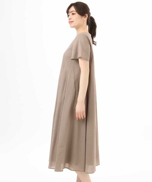 OFUON / オフオン ロング・マキシ丈ワンピース | VネックAラインシルエットワンピース/洗える/WEB限定カラーサイズあり | 詳細20