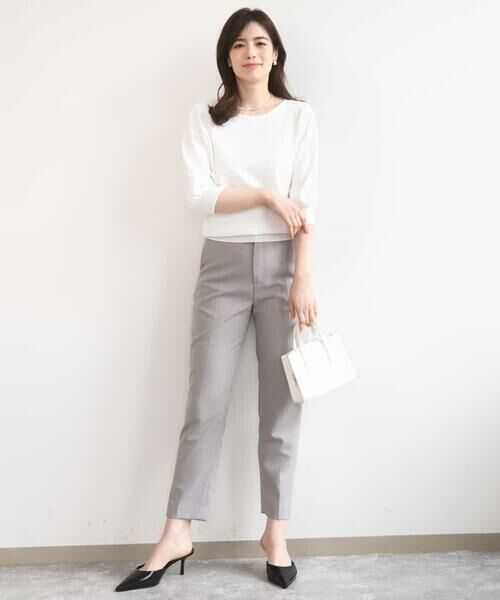 OFUON / オフオン ニット・セーター | ハイゲージボートネック五分袖ニット/接触冷感/洗える/WEB限定サイズあり | 詳細11