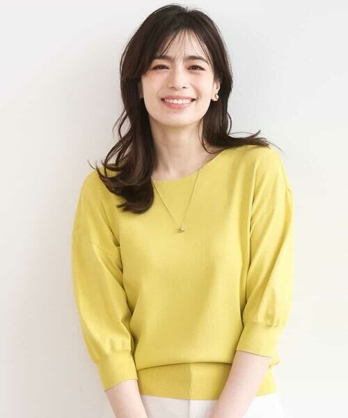 OFUON / オフオン ニット・セーター | ハイゲージボートネック五分袖ニット/接触冷感/洗える/WEB限定サイズあり | 詳細16