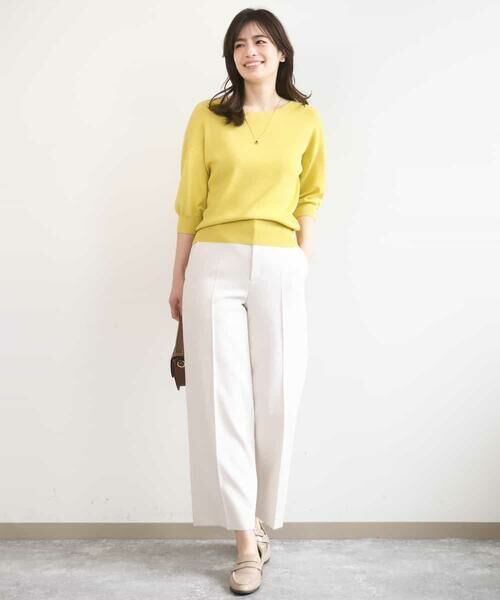 OFUON / オフオン ニット・セーター | ハイゲージボートネック五分袖ニット/接触冷感/洗える/WEB限定サイズあり | 詳細18