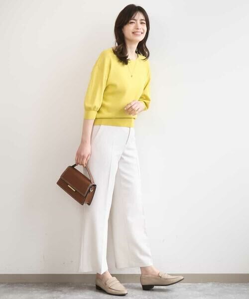 OFUON / オフオン ニット・セーター | ハイゲージボートネック五分袖ニット/接触冷感/洗える/WEB限定サイズあり | 詳細19