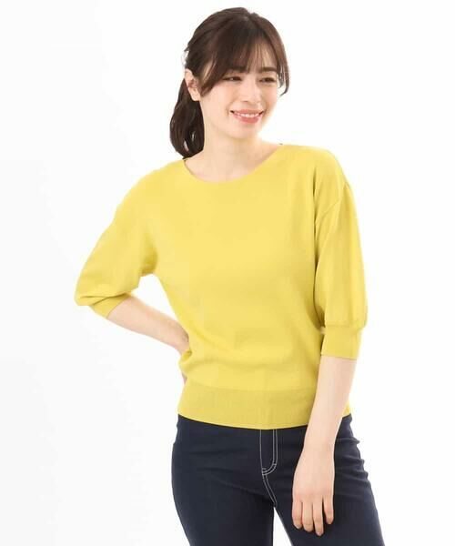 OFUON / オフオン ニット・セーター | ハイゲージボートネック五分袖ニット/接触冷感/洗える/WEB限定サイズあり | 詳細20